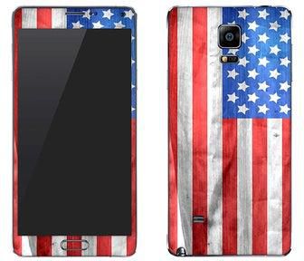 Vinyl Skin Decal For Samsung Galaxy Note 4 Usa Grunge Flag