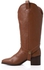 Mr Joe Leather Tawny Brown Ankle Boot with Extension