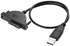 USB 2.0 to Mini SATA 7+6 13Pin Adapter Cable for Laptop CD/DVD ROM Drive Black