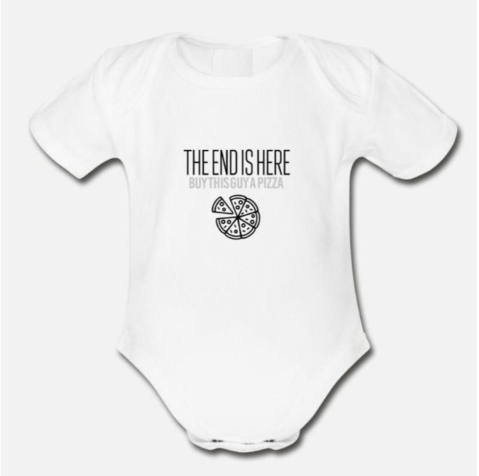 The End Is Here Organic Short Sleeve Baby Bodysuit