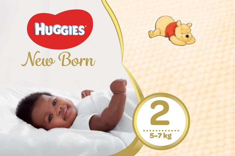 Huggies Gold Newborn Size 2 (5-7Kg) 32's