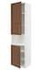 METOD High cab f micro w 2 doors/shelves, white Enköping/brown walnut effect, 60x60x240 cm - IKEA