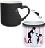 مج سحري للقهوة أو الشاي بمقبض على شكل قلب، ماركة ديكالاك، mugHM-BLK-02224