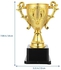كأس ذهبية جائزة، جوائز تذكارية، هدايا حفلات لحفل توزيع الجوائز واحتفالات الحفلات والمناسبات التجارية والمسابقات للأولاد والبنات والأطفال والكبار، 18 سم، بلاستيك، من بيسبورتابل