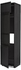 METOD High cab f fridge/freezer w 3 doors, black/Lerhyttan black stained, 60x60x240 cm - IKEA