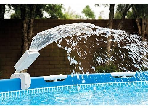 انتيكس نافورة حمام سباحة LED متعددة الالوان لحمامات السباحة فوق الارض، تناسب الاطار المعدني وحمامات السباحة ذات الاطار الفائق