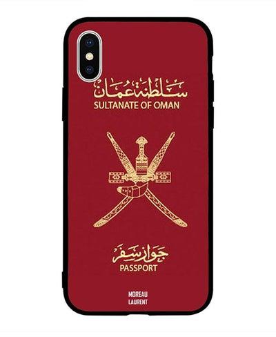 Skin Case Cover -for Apple iPhone X Oman Passport جواز سفر عمان
