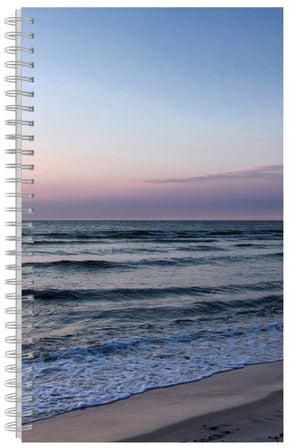 A4 Printed Spiral Bound Notebook Blue/Grey/Beige