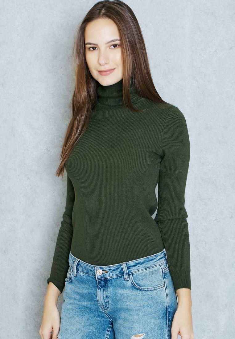 Polo Neck Knitted Top