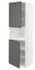 METOD خزانة عالية لميكروويف مع بابين/أرفف, أسود/Voxtorp رمادي غامق, ‎60x60x200 سم‏ - IKEA