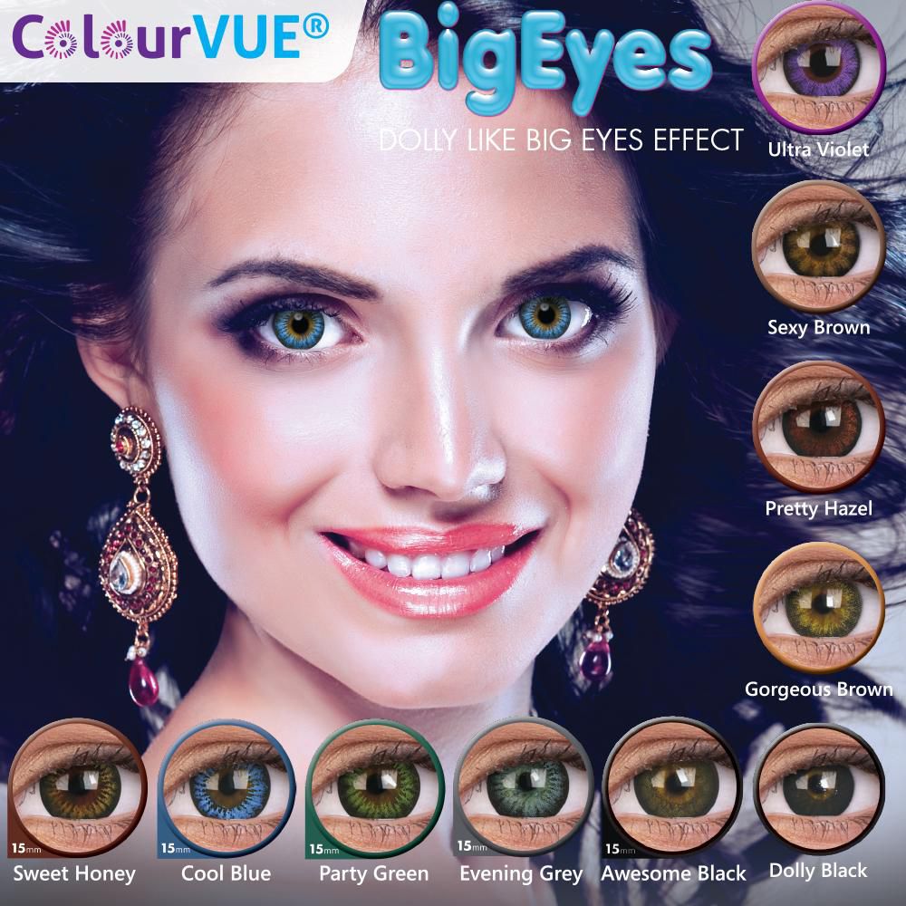 ColourVue Big Eyes Series 3 Month Color Lens 14.5mm 15mm (9 Colors)