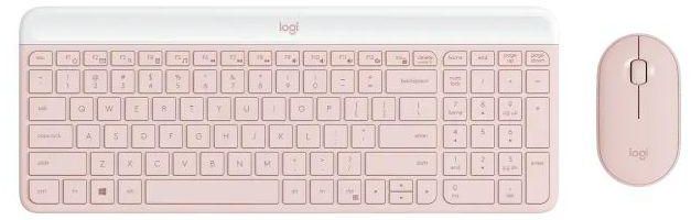 Logitech 920-011322 MK470 Slim Wireless Keyboard and Mouse Combo - Rose (US English)