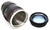Caniam Metal and Plastic Camera Lens Coffee Mug, Black