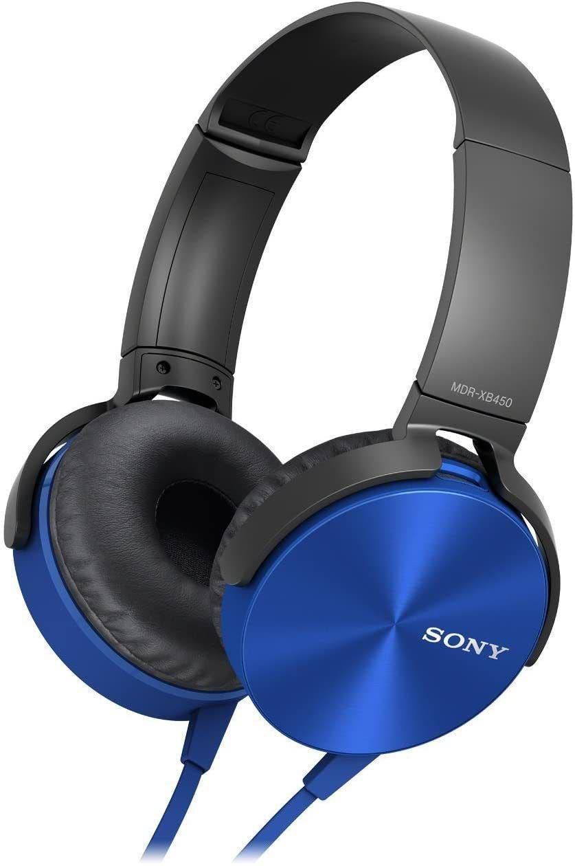 Sony MDRXB450AP Extra Bass Smartphone Headset, Blue