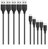 Anker PowerLine - USB to Micro-USB Charge and Sync Cables - Set of Five - Black