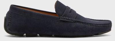 Faux Suede Loafers Navy