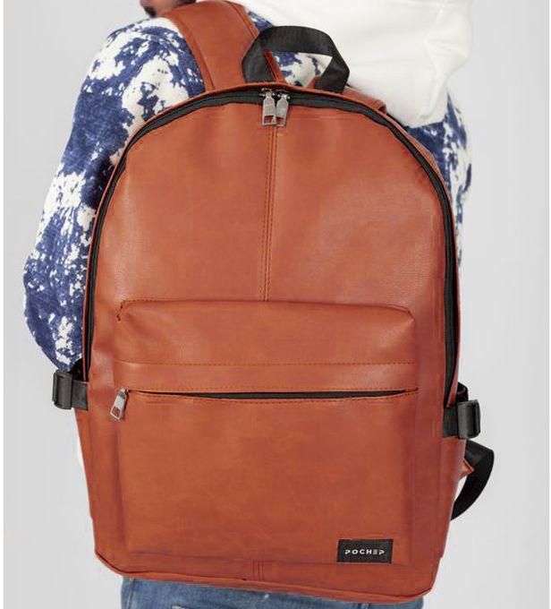 Unisex Leather Backpack - Havana
