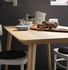 LISABO / IDOLF Table and 4 chairs - ash veneer/white 140x78 cm