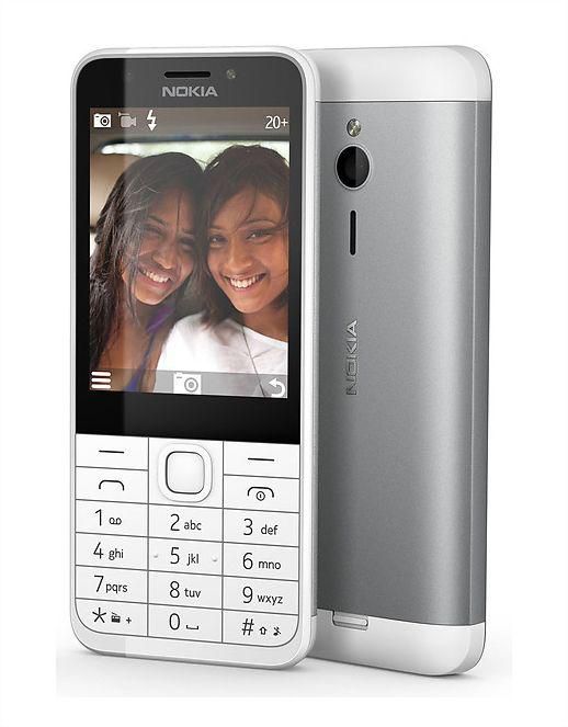 هاتف نوكيا 230 - شاشة 2.8 بوصة، شبكة الجيل الثاني، ذاكرة رام 16 ميجابايت، فضي