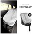 Hauck Cool Me Car Seat Sun Protector, Car Seat Sun Shade Cover Infant Carrier, Silver