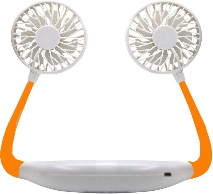 Memories Maker Personal Neckband Rechargeable USB Fan With Led Light