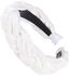 Elegant Solid Pattern Woven Headband White