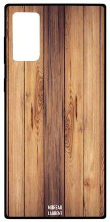 Wood Printed Snap Case Cover For Samsung Galaxy Note20 Brown/Black