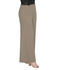 Smoky Egypt Wide Leg High Waist Crepe Pants With Flat Front And Elastic Back Band - Beige