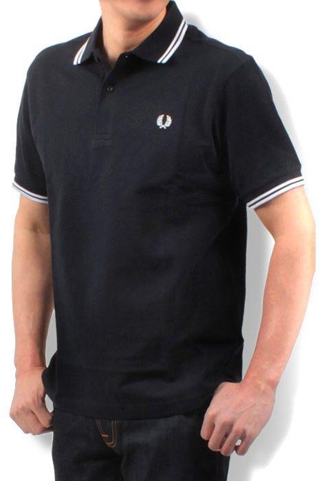 Fred Perry Polo Shirt For Men, Black , Size S , M3600