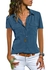 Buy Julycc Womens Short Sleeve Blouse Tops V Neck Button Down Shirt Online in Saudi Arabia. 248885781