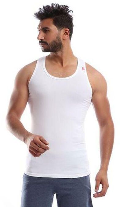 Cottonil Men Stretch Sleeveless Shirt White
