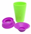 Generic Spill Free Drinking Plastic #5 Cup – Green/Purple
