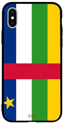 غطاء حماية واق لهاتف أبل آيفون XS ماكس نمط علم جمهورية إفريقيا الوسطى