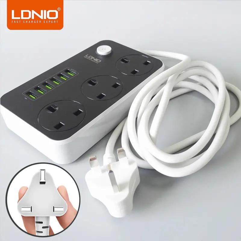 3662,1/set,UK power outlet;With 3 Power Socket;6 USB ports,Surge Protection,with 2M  Extension Cord