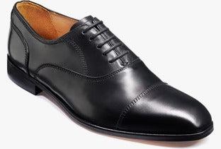 Barker Corso Toe-Cap Oxford Shoe - Black Calf