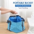 Generic Bluefield Outdoor Portable Foldable Bucket Wash Basin Waterproof Folding Bucket Travel Bucket Collapsible Water Bucket 10L.sky blue