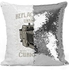 Camera Themed Sequin Decorative Throw Pillow White/Grey/Silver