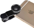 Universal 3-in-1 Clip On Wide Angle Fisheye Macro Lens Set for iPhone / HTC / Samsung/ Tablet etc(black)