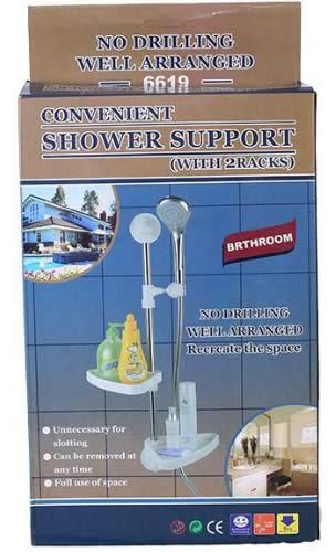 Convenient Shower Support With Soap Box And Rack