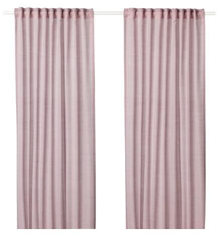 HILJA Curtains, 1 pair, pink