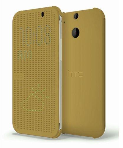 Generic Flip Dot View Case Cover For HTC One E8 - Gold
