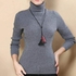 High Neck Women's Pullovers Grey