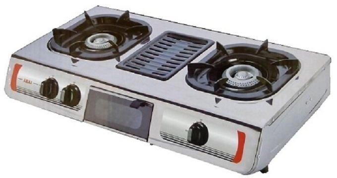AKAI Two - Hob Table Top Gas Cooker With Grill