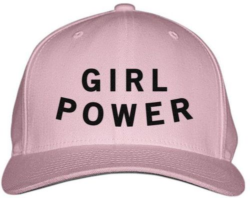 Girl Power Baseball Snapback Cap-Pink
