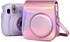 O Ozone Holographic Case For Fujifilm Instax Mini 11 Case Pu Leather Instant Camera Cover With Adjustable Strap [ Designed Cover For Fujifilm Instax Mini 11 Instant Camera Bag ] - Pink