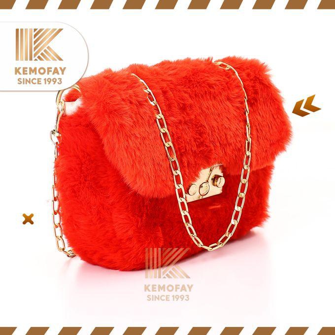 Cross-fur Bag For Women And Girls Color _ Red