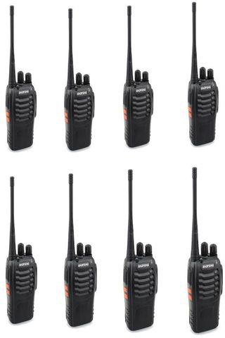 Baofeng BF-888S UHF 2-way Radio Handheld Walkie Talkie/Interphone Black - 8 Pieces