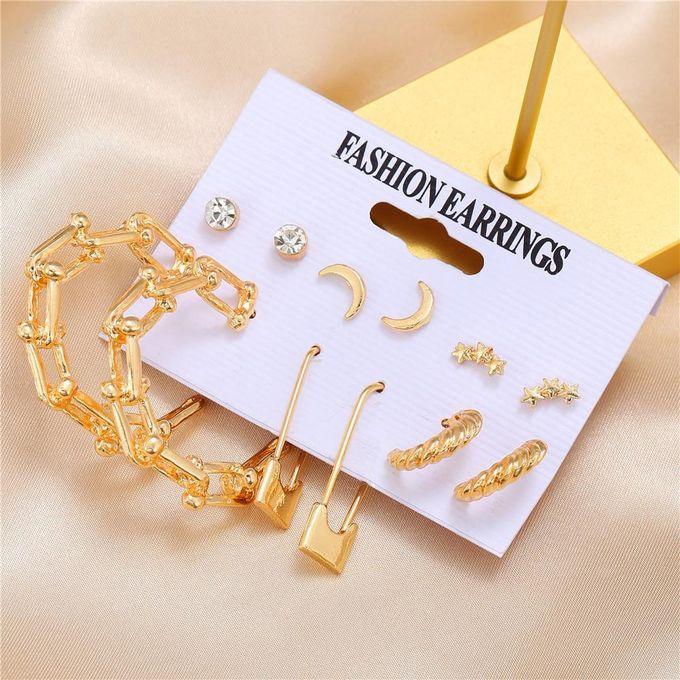 Fashion Acrylic Pin Earrings, Stars,studs 6 Pieces