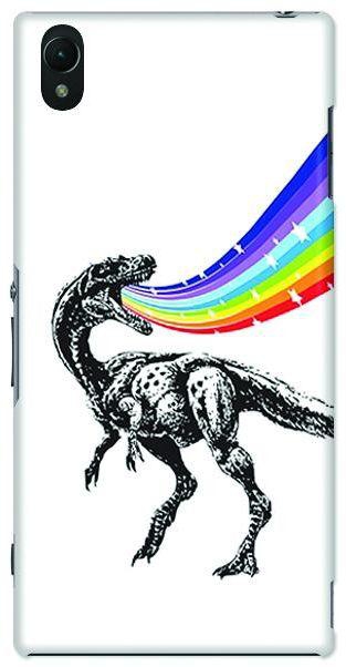 Stylizedd Sony Xperia Z3 Premium Slim Snap case cover Matte Finish - Rainbow Dino