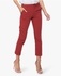 Rust Red Tapered Cuffed Trousers